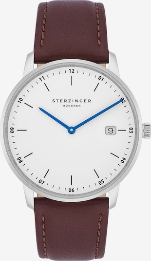 Sterzinger Analoog horloge in de kleur Blauw / Bruin / Zwart / Zilver / Wit, Productweergave