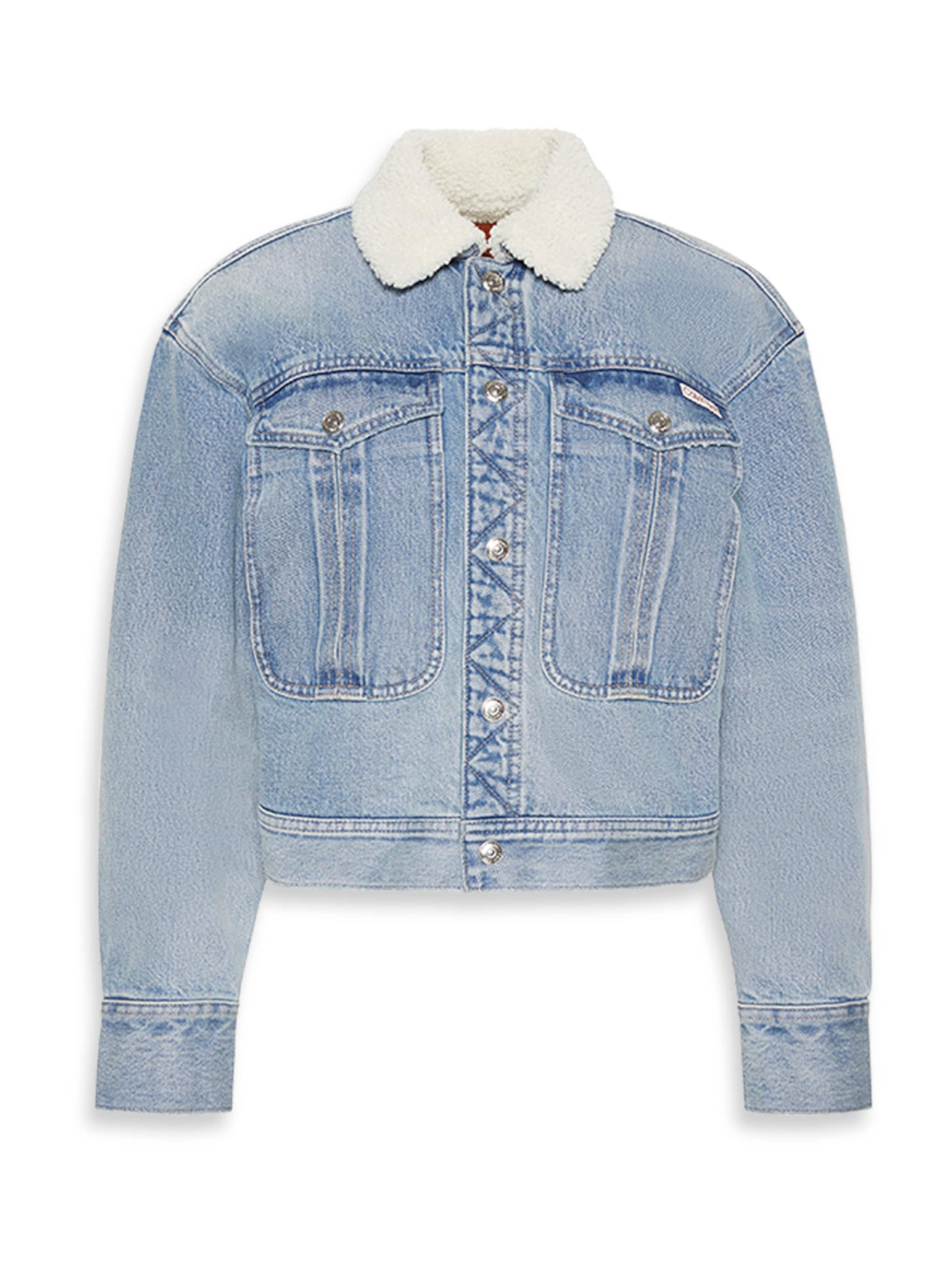 Geacă de primăvară-toamnă de la Calvin Klein Jeans pe albastru: față