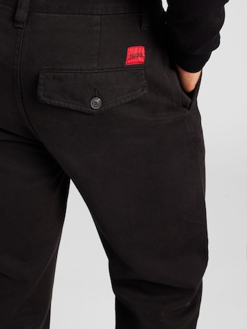 HUGOregular Chino hlače 'Zeebo' - crna boja