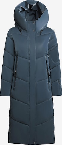khujo Winter Coat 'Pulset Shiny' in Blue: front