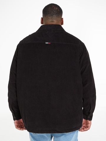 Tommy Jeans Plus Regular fit Button Up Shirt 'Sherpa' in Black