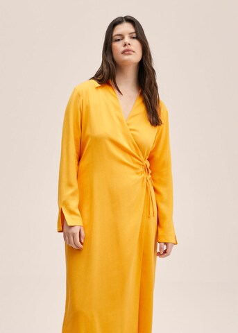 MANGO Košeľové šaty 'Lake' - oranžová