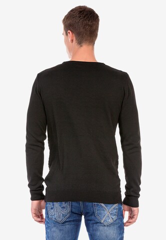 CIPO & BAXX Strickpullover in Schwarz