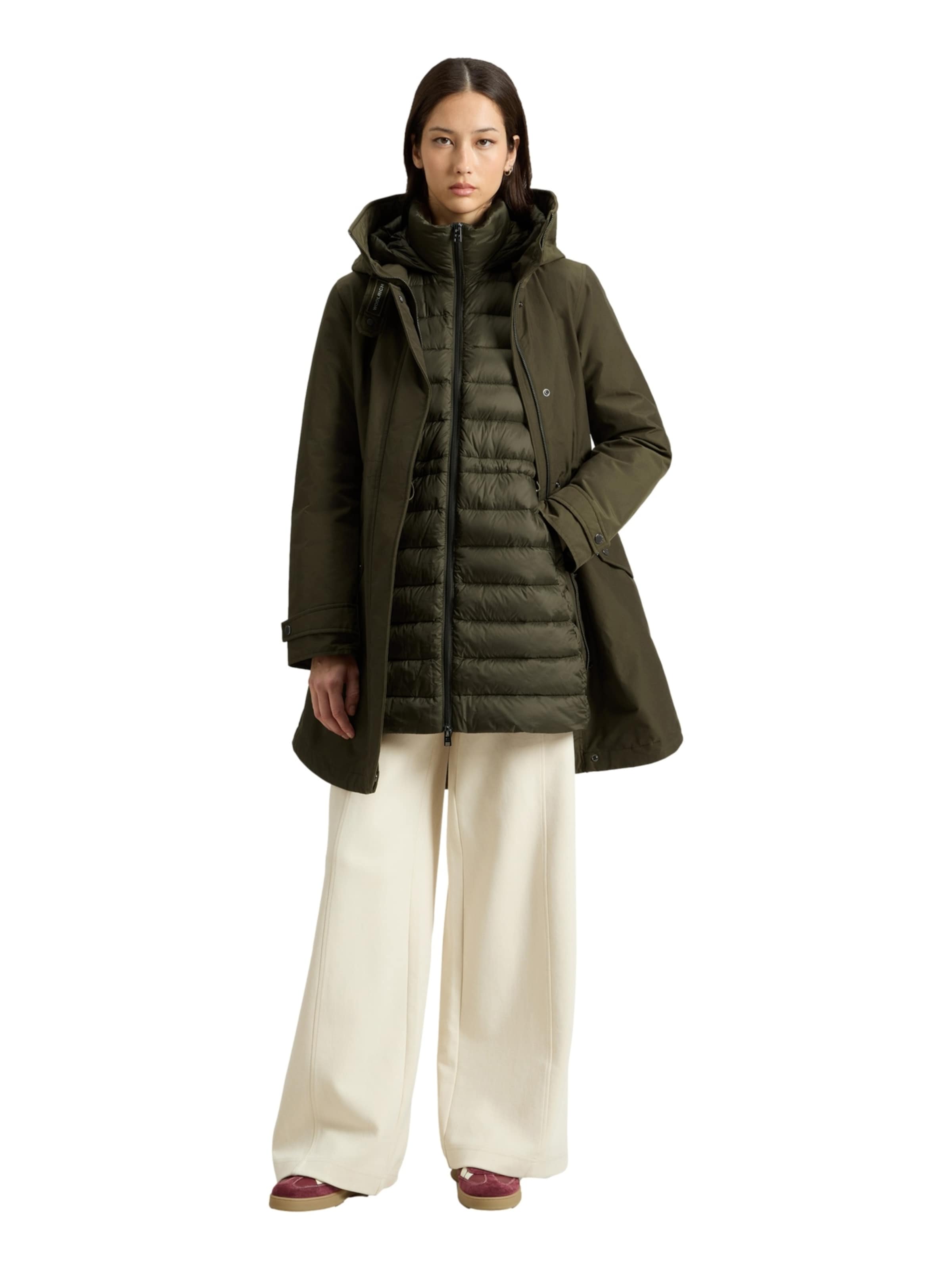 Woolrich Winterparka 'Authentic' in Groen: voorkant