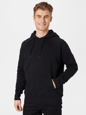 Sweat-shirt Rotholz en noir : devant