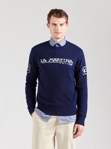 La Martina - Jersey en azul: frente