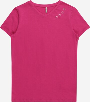 T-Shirt 'VINNI' KIDS ONLY en rose : devant