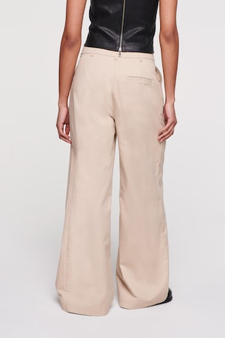 Wide Leg Pantalon à pince 'Fanita' Aligne en beige : devant