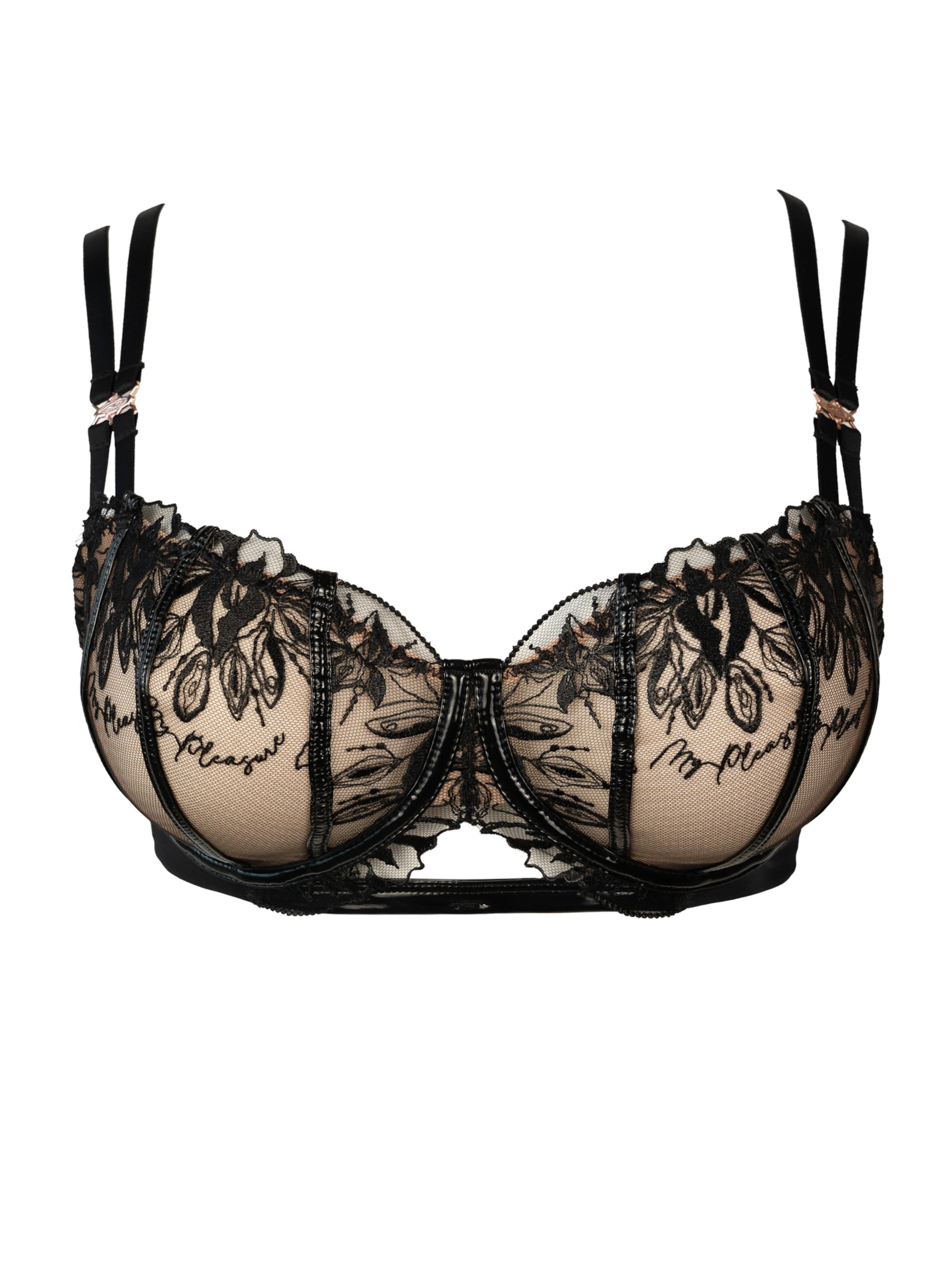 SugarShape Balconette BH 'PLEASURE ' in Zwart: voorkant