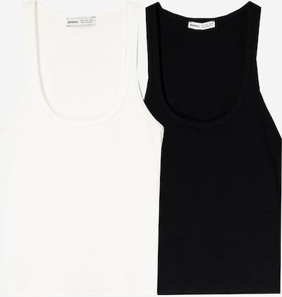 Bershka Top u crna / bijela, Pregled proizvoda