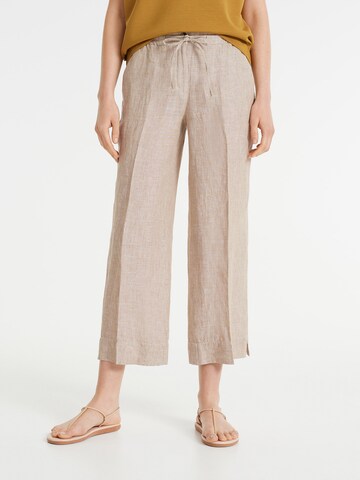 OPUS Wide Leg Hose 'Madeka' in Beige: Vorderseite