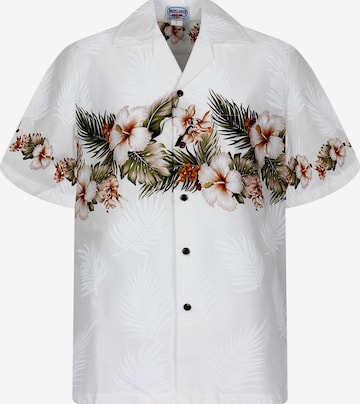 Camicia 'Blumen' di Pacific Legend in bianco: frontale
