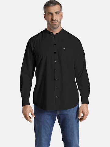 Jan Vanderstorm Regular fit Button Up Shirt 'Kallu' in Black: front