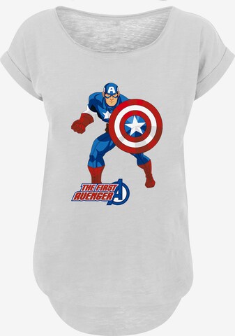 F4NT4STIC Shirt 'Marvel Avengers Captain America The First Avenger' in Wit: voorkant