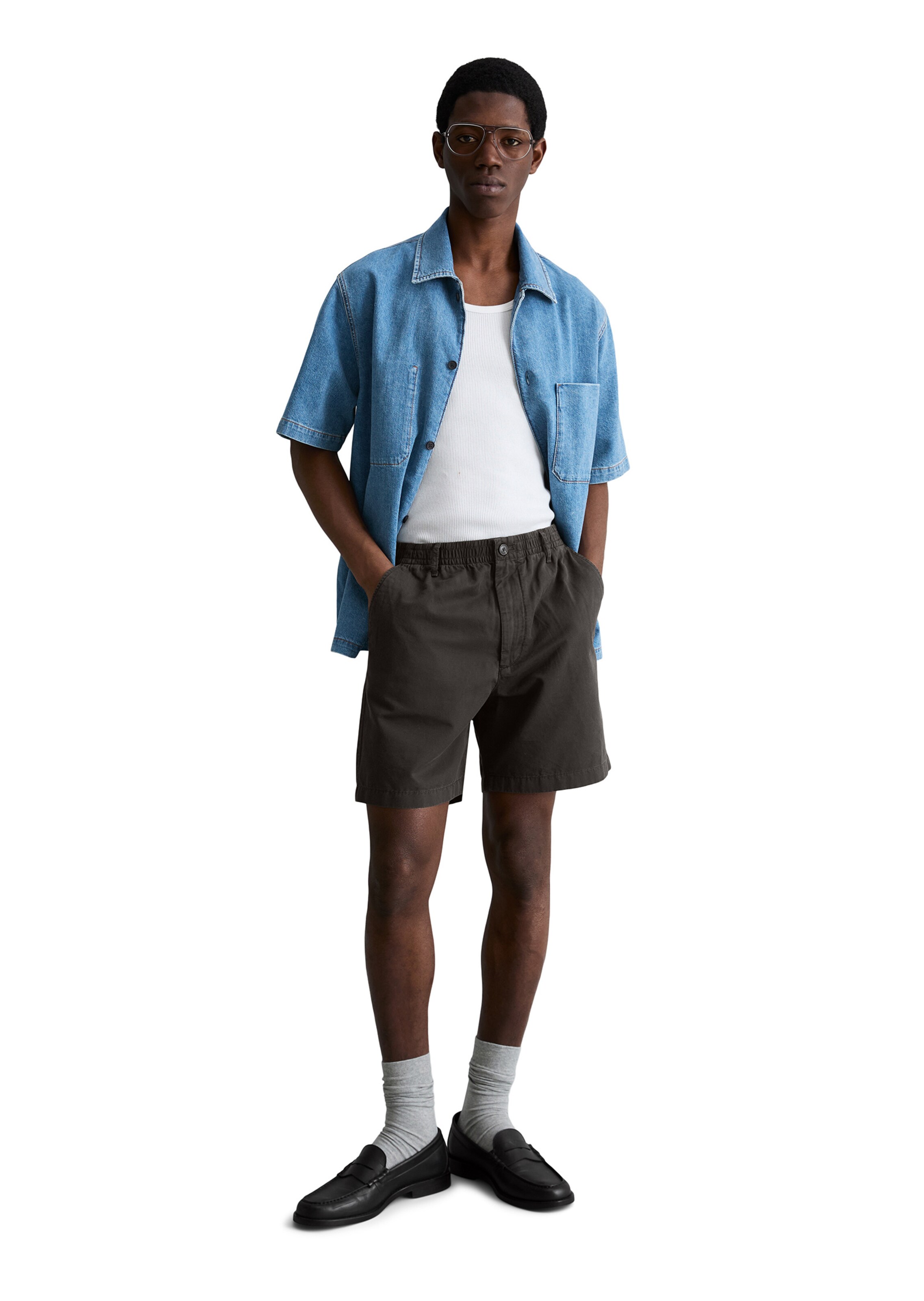 Marc O'Polo DENIM Regular Broek 'Filip' in Grijs