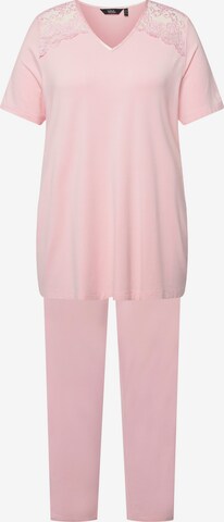 Pyjama Ulla Popken en rose : devant