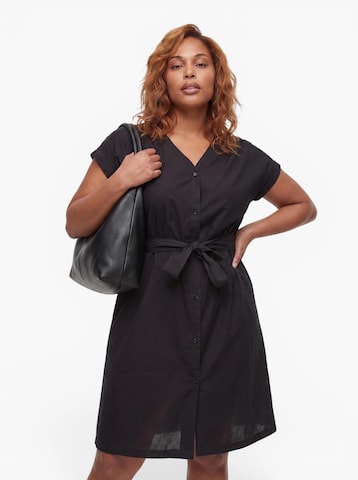Robe-chemise 'CARARIS' ONLY Carmakoma en noir : devant