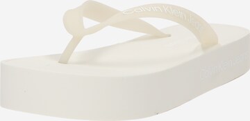 Calvin Klein Jeans Teenslipper in Wit: voorkant