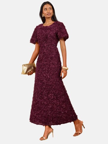 love & roses - Vestido de noche en lila: frente