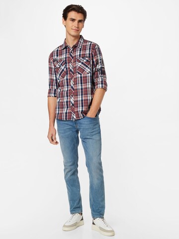 CAMP DAVID Regular fit Button Up Shirt in Red