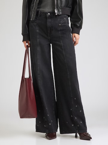 co'couture Wide Leg Jeans i sort: forside