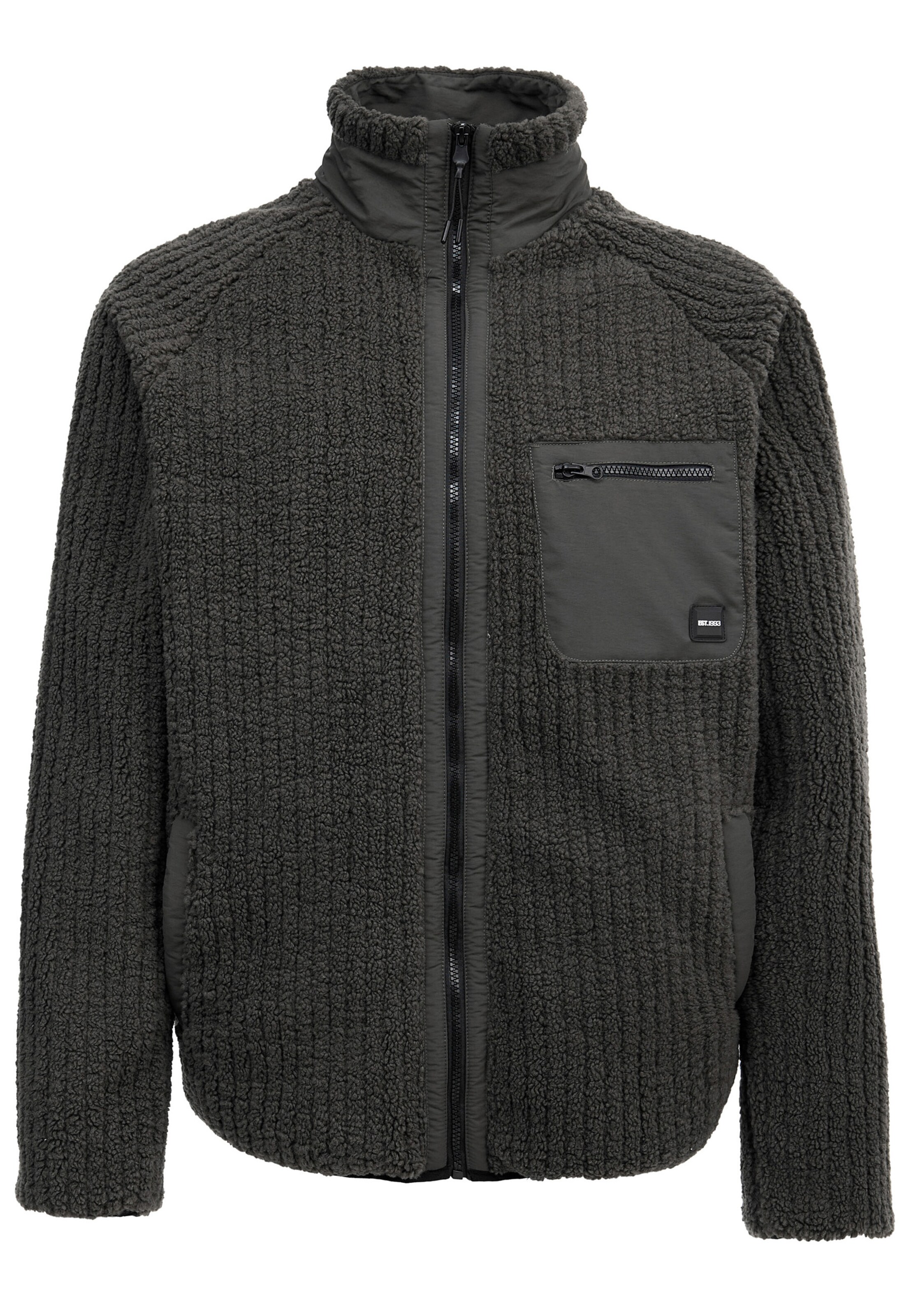 INDICODE JEANS Jacke ' Scotts ' in Grau: Vorderseite