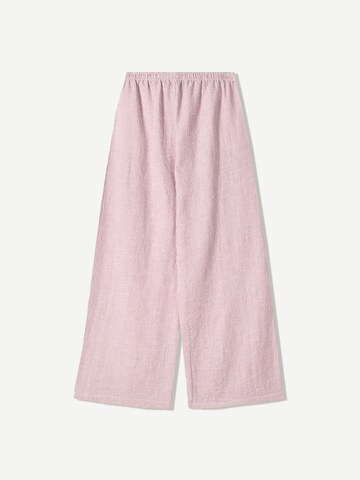 Loosefit Pantalon Bershka en rouge