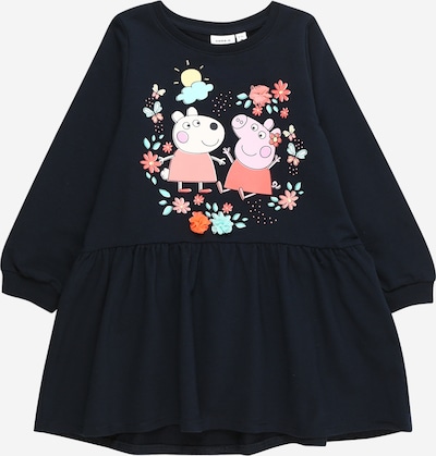 NAME IT Robe 'FYDO PEPPAPIG' en bleu nuit / saumon / rose / blanc, Vue avec produit