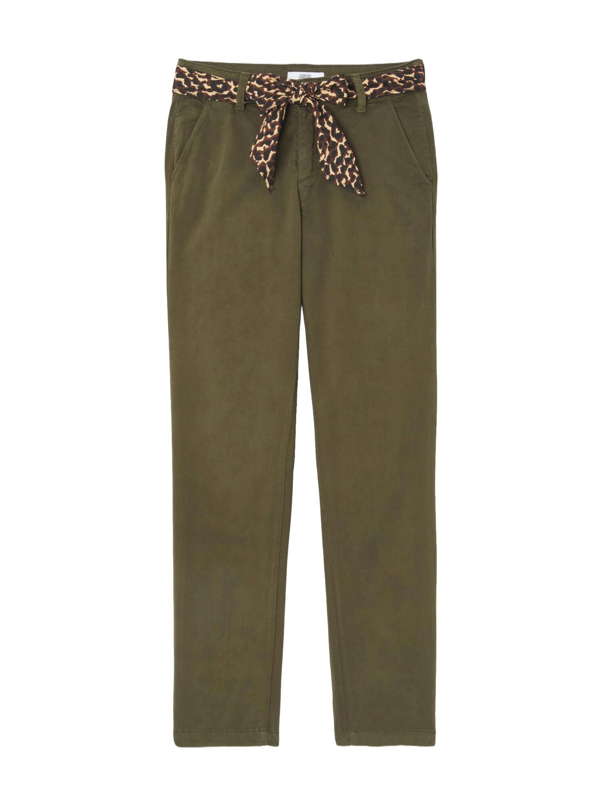 Pantalon chino 'KRISTIN' Le Temps Des Cerises en vert : devant