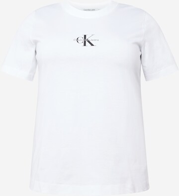 Calvin Klein Jeans Curve - Camisa em branco: frente