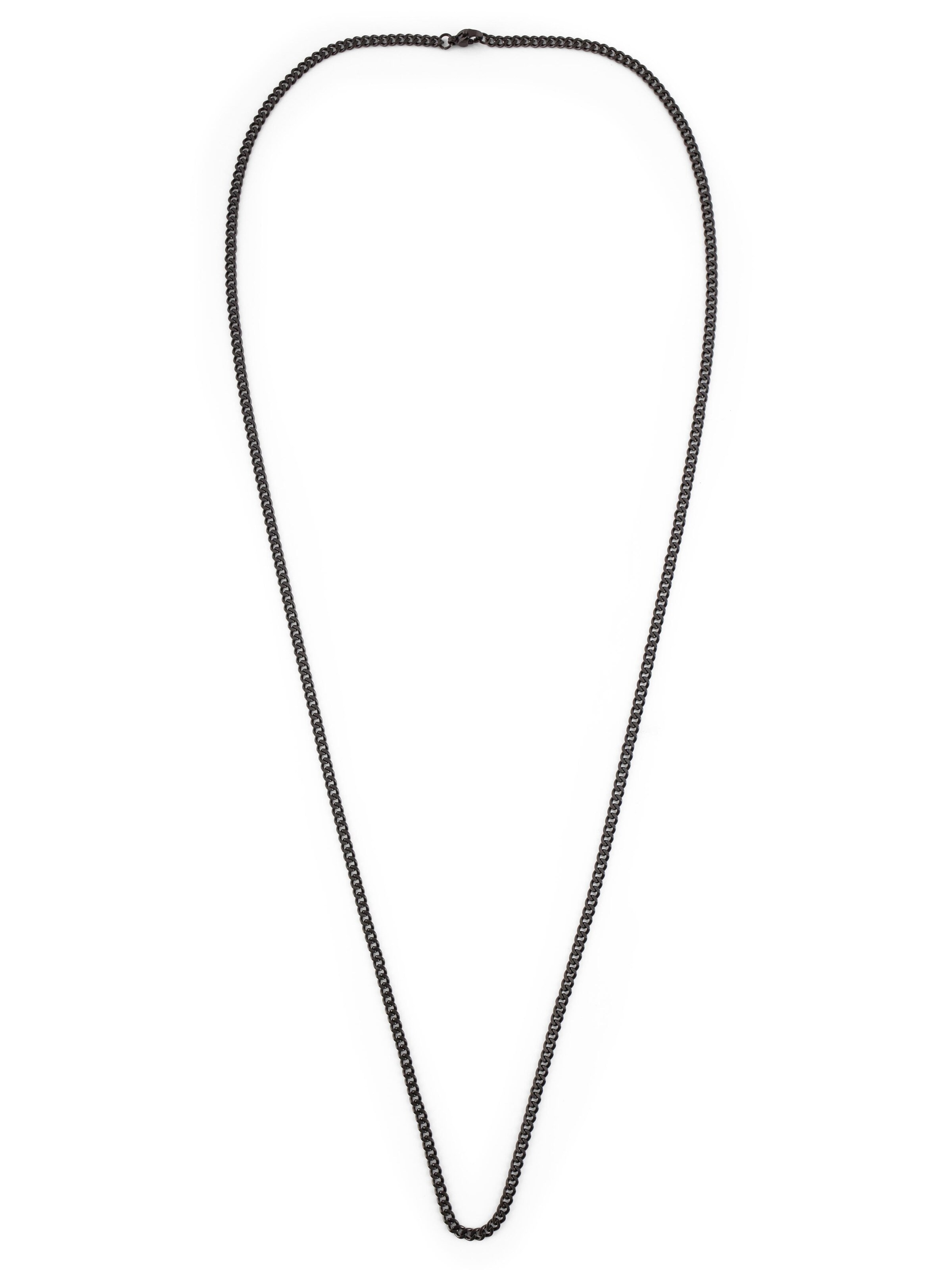 Akitsune Necklace 'Fibra' in Black: front