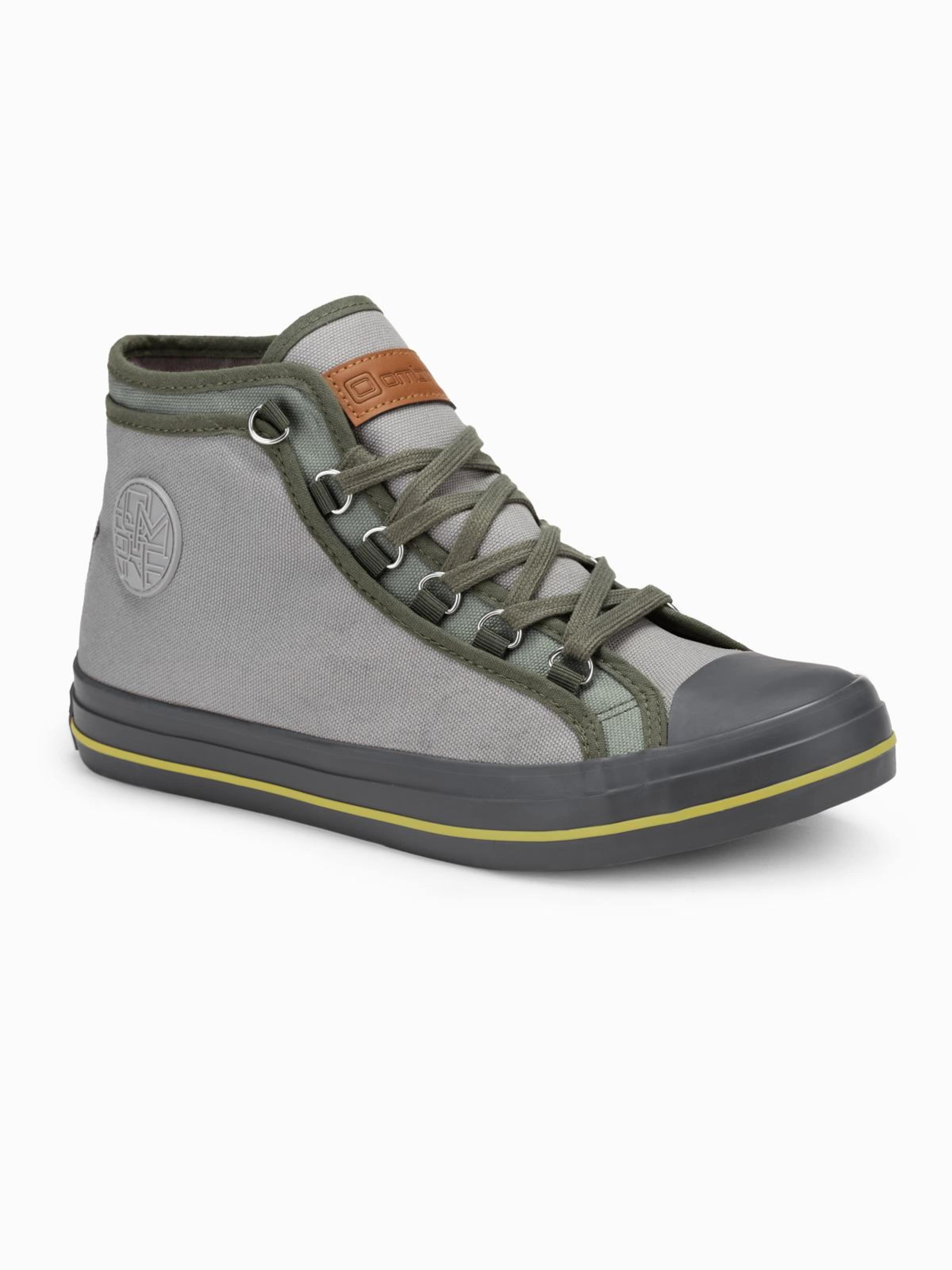 Baskets hautes Ombre en gris : devant
