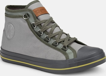 Baskets hautes Ombre en gris : devant