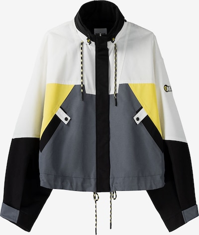 Bershka Jacke in gelb / grau / schwarz / weiß, Produktansicht