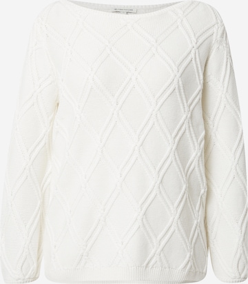 TOM TAILOR Sweater in White: front