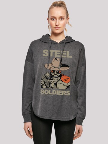 F4NT4STIC Sweatshirt 'STEEL SOLDIERS' in Grey: front