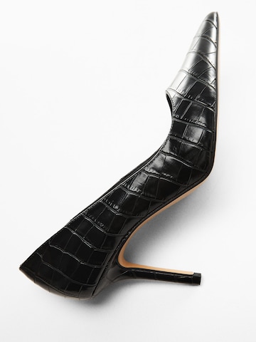 MANGO Официални дамски обувки 'Lora' в черно