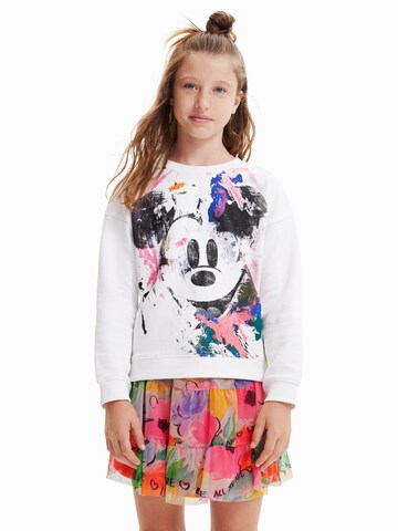 Sweat-shirt Desigual en blanc : devant