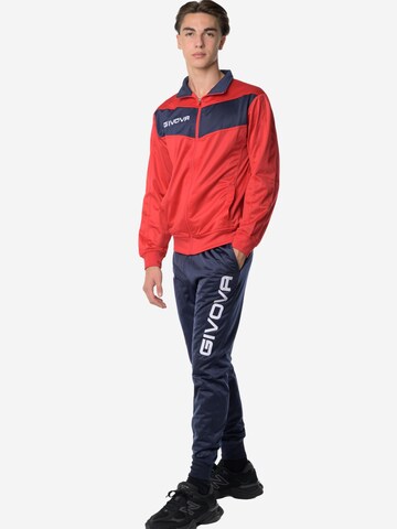 Completo sportivo 'Tuta sportiva Unisex Givova Visa in triacetato TR018 TUTA VISA TRIACETATO GIVOVA' di Givova in rosso