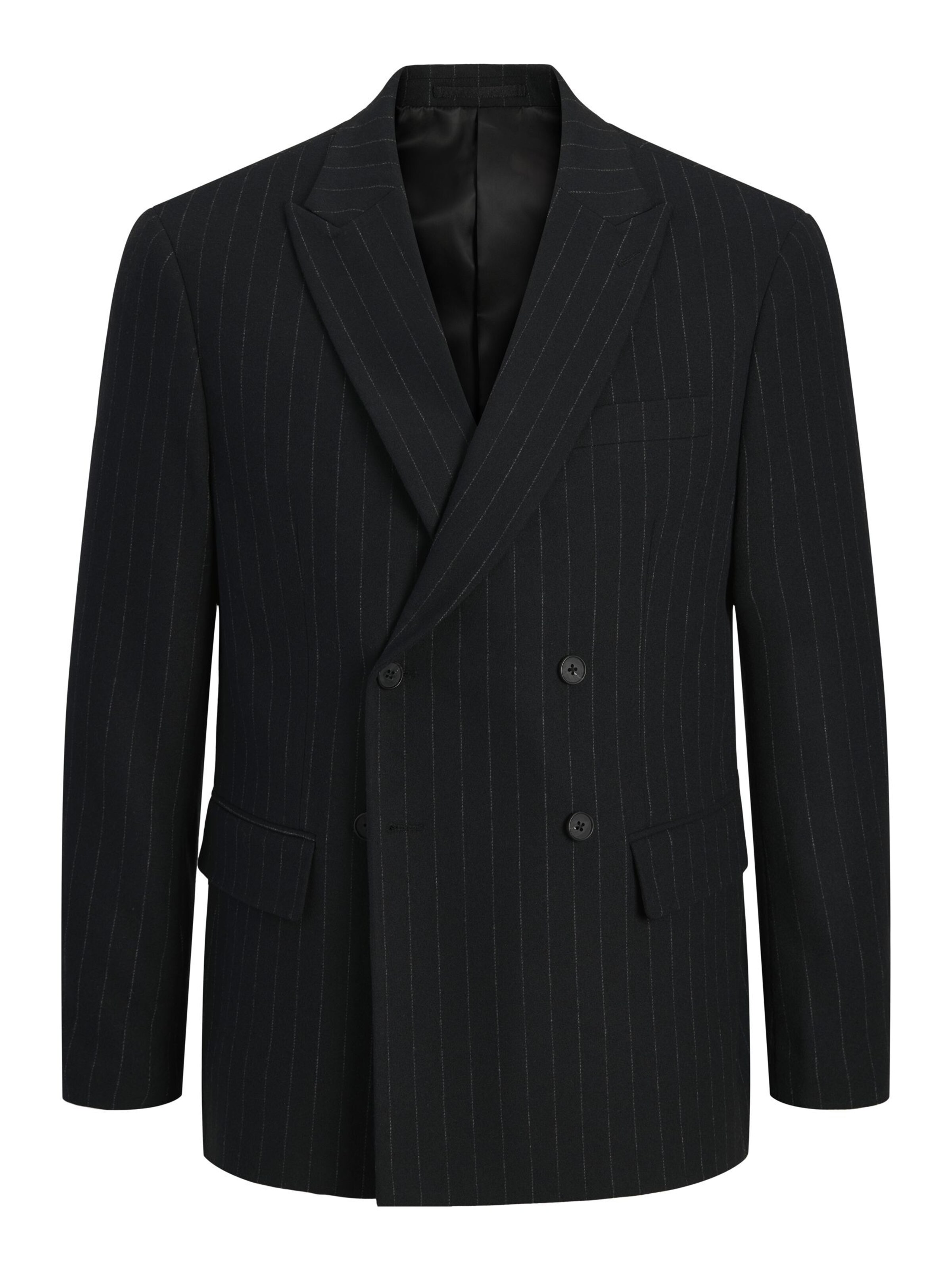 JACK & JONES - Ajuste estrecho Chaqueta saco en negro: frente