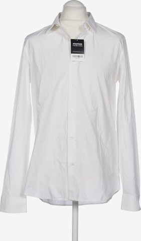 Calvin Klein Jeans Button Up Shirt in XL in White: front