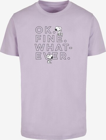T-Shirt 'Peanuts - Ok Fine Whatever' Merchcode en violet : devant