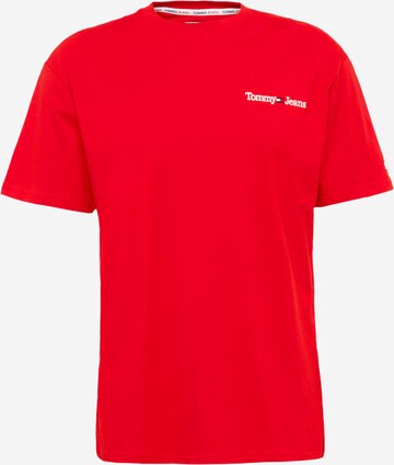 T-Shirt Tommy Jeans en rouge : devant