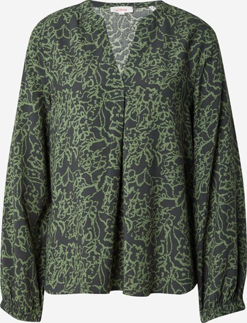 s.Oliver Blouse in Groen: voorkant