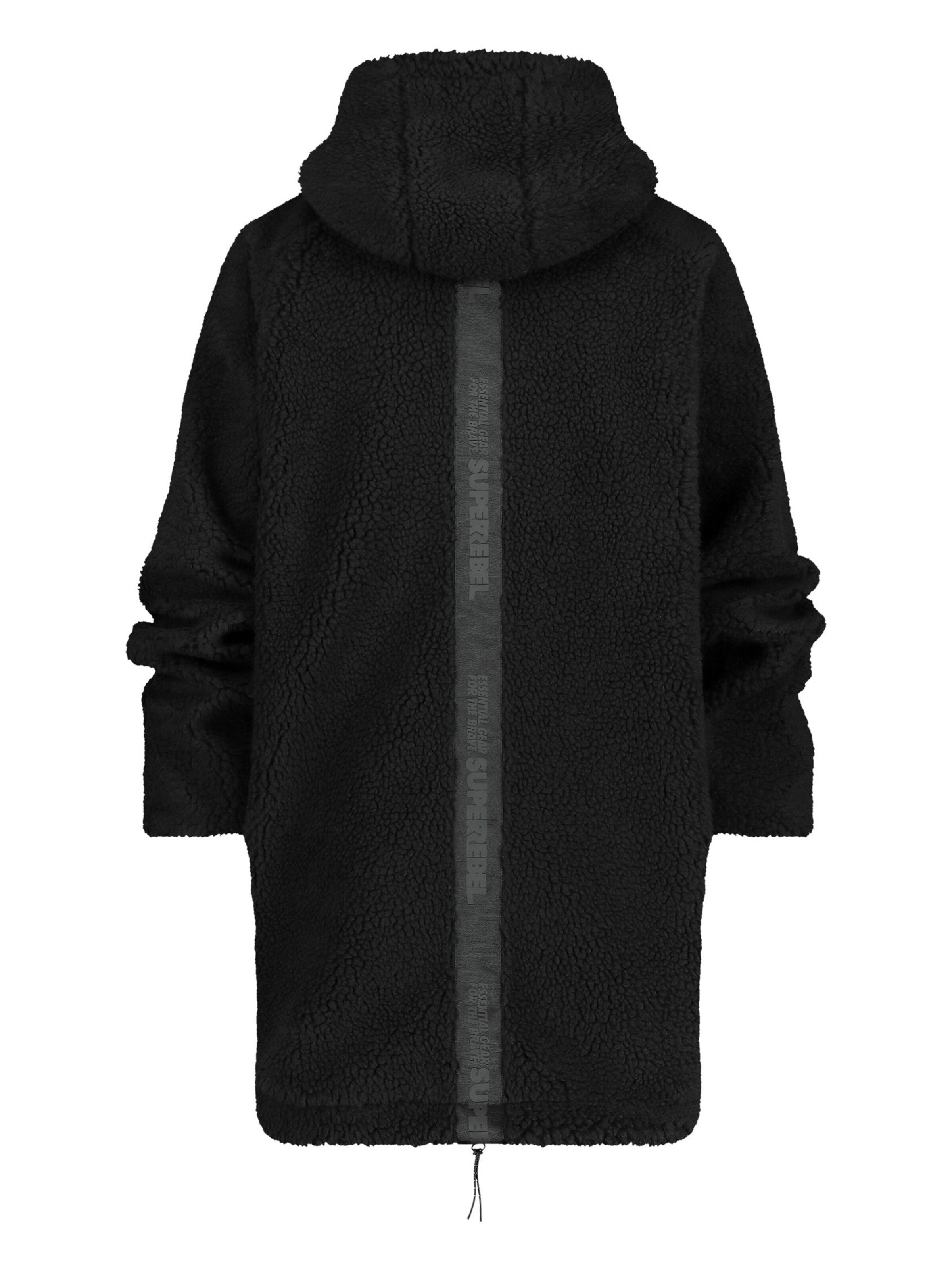 SUPERREBEL® GEAR Between-seasons coat 'JOAN_' in Black