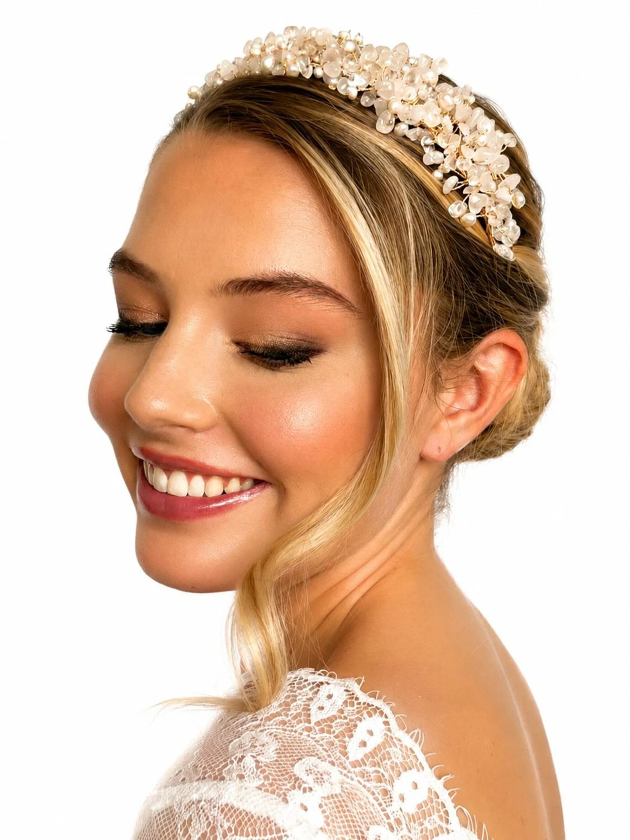 Ornamento per i capelli 'Selena Tiara Gold' di Sally Jane Bridal in oro