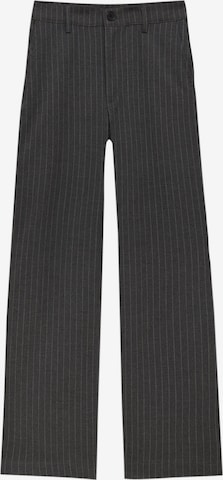 Pull&Bear Wide leg Trousers in Grey: front