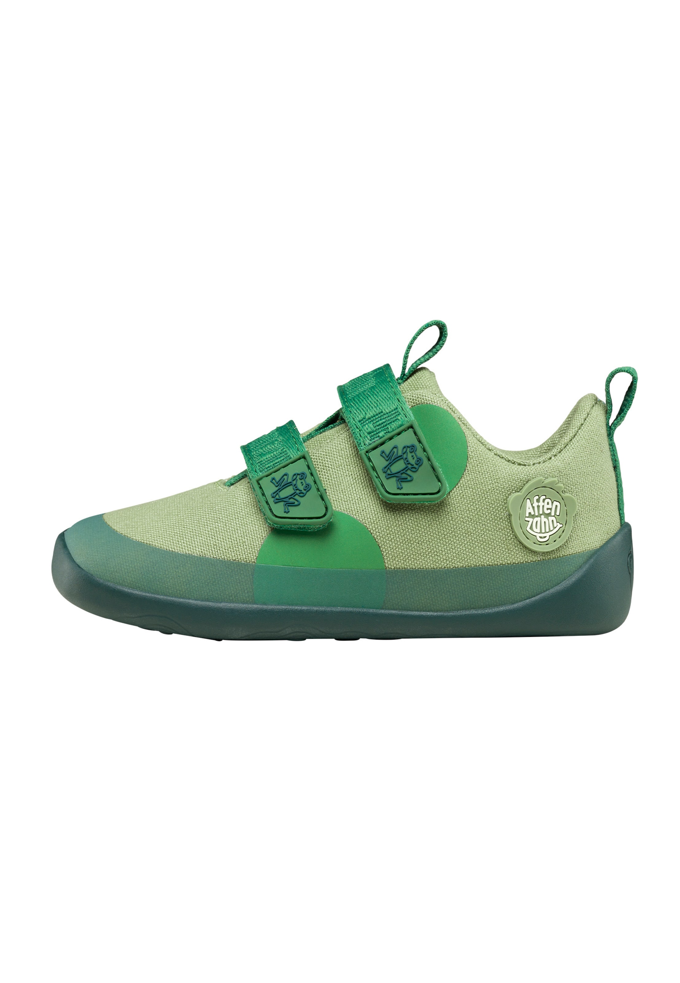 Affenzahn Sneakers 'Lucky Frosch' in Green: front