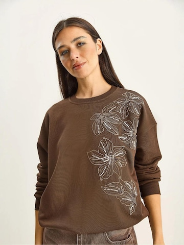 Felpa di Bianco Lucci in marrone