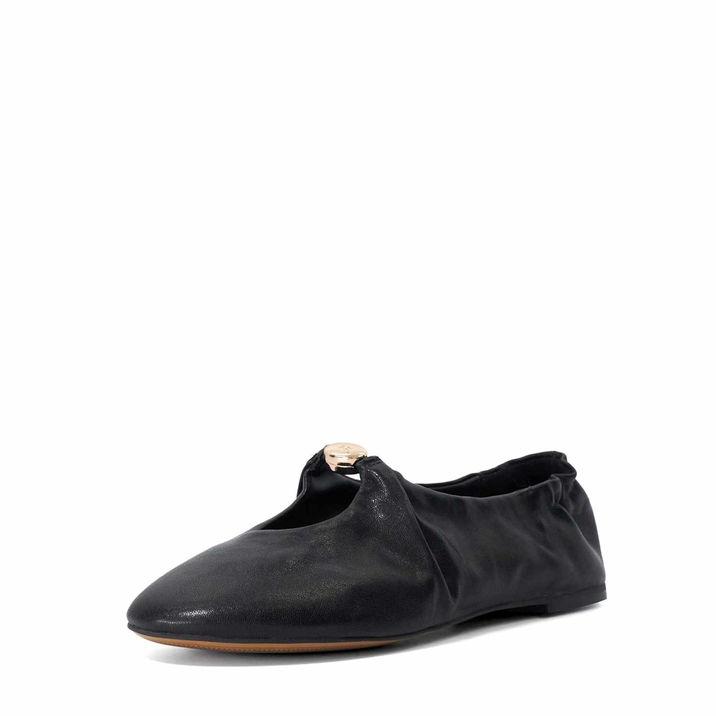 Dune LONDON Ballerina met riempjes 'Havella' in Zwart: voorkant